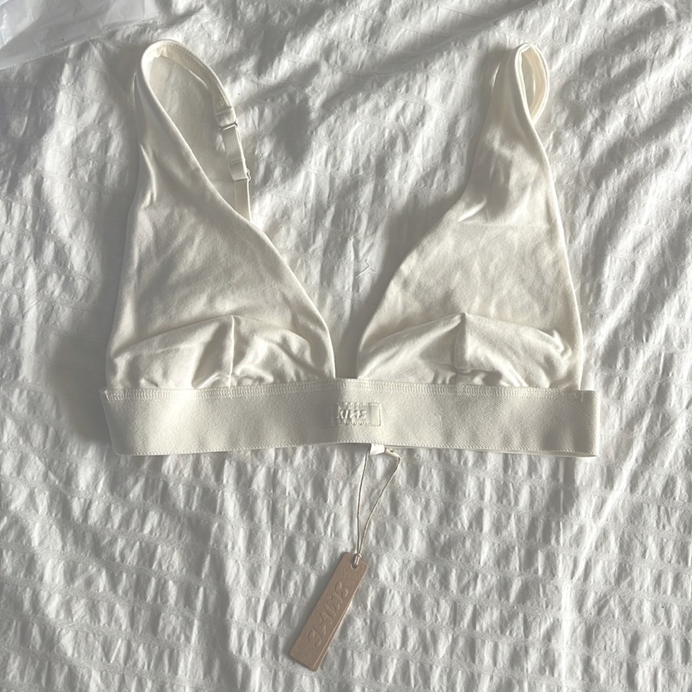 SKIMS COTTON JERSEY PLUNGE BRALETTE